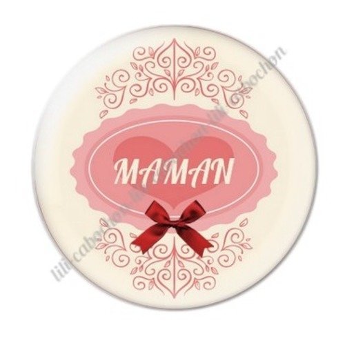 Cabochon résine à coller 25 mm maman d10