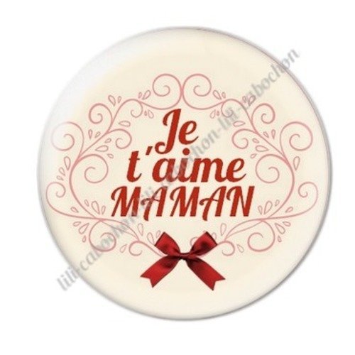 Cabochon résine à coller 25 mm maman d15