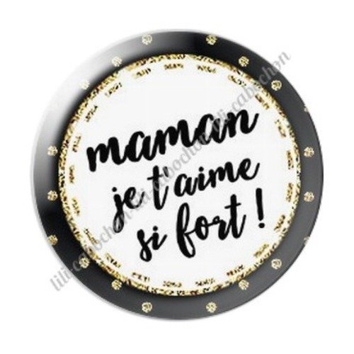 Cabochon résine à coller 25 mm maman f8
