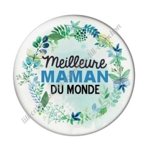 Cabochon résine à coller 25 mm maman f10