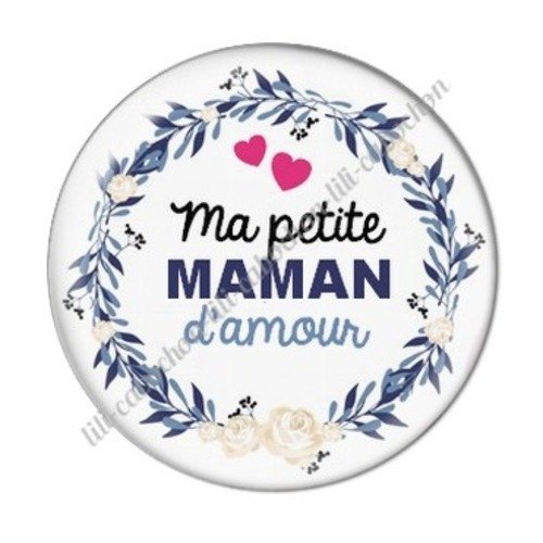 Cabochon résine à coller 25 mm maman f18