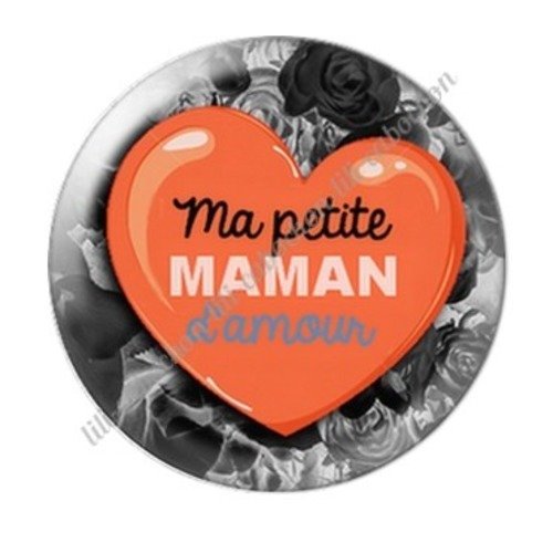 Cabochon résine à coller 25 mm maman f19