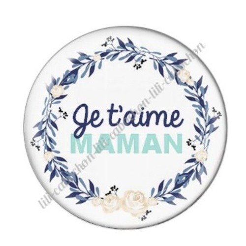 Cabochon résine à coller 25 mm maman f21