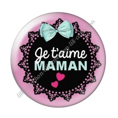 Cabochon résine à coller 25 mm maman f22