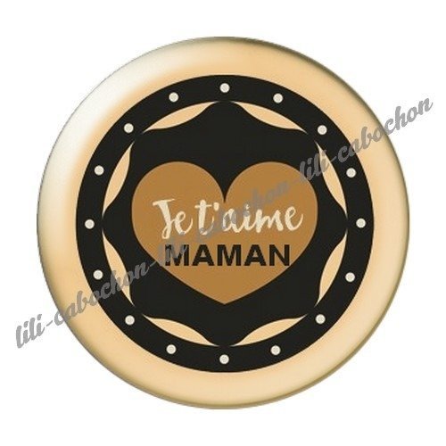 Cabochon résine à coller 25 mm maman f47