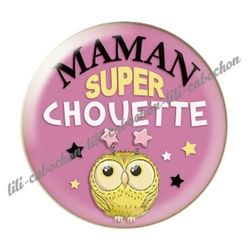 Cabochon résine à coller 25 mm maman f64
