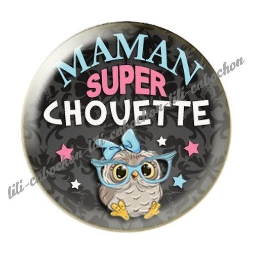 Cabochon résine à coller 25 mm maman f65