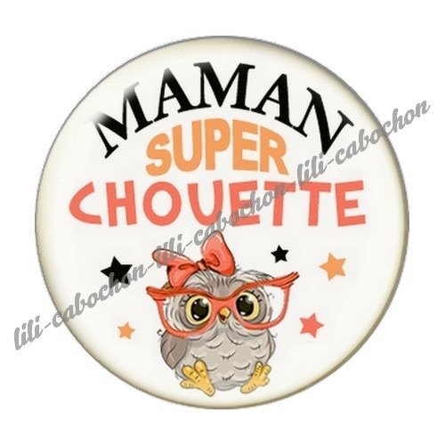 Cabochon résine à coller 25 mm maman f67