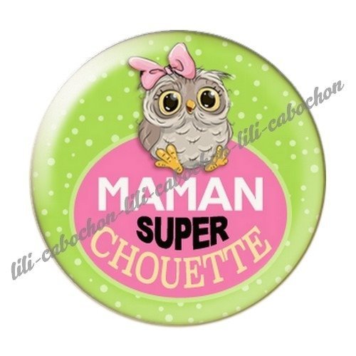 Cabochon résine à coller 25 mm maman f68