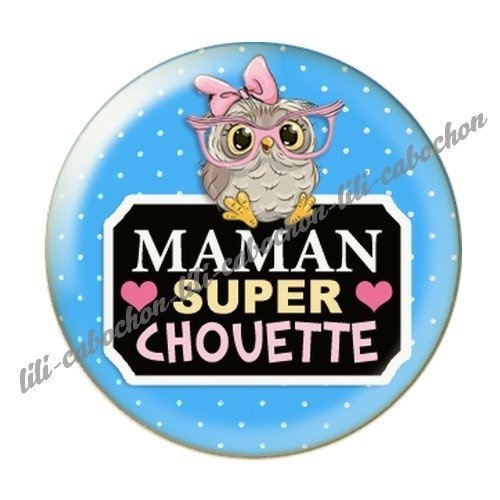 Cabochon résine à coller 25 mm maman f71