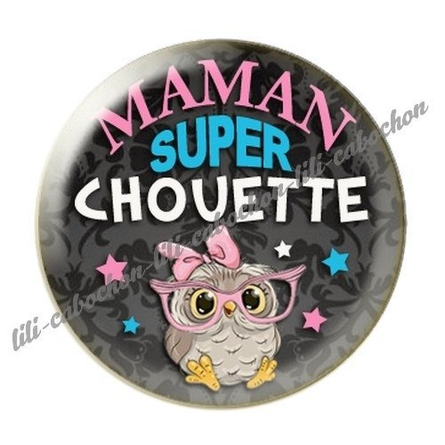 Cabochon résine à coller 25 mm maman f73