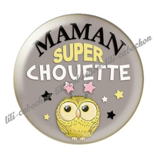 Cabochon résine à coller 25 mm maman f74