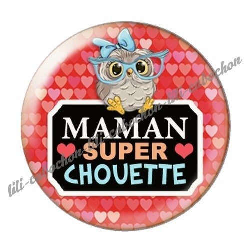 Cabochon résine à coller 25 mm maman f75