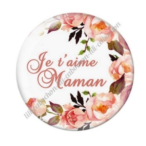 Cabochon résine à coller 25 mm maman g1