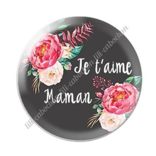 Cabochon résine à coller 25 mm maman g2