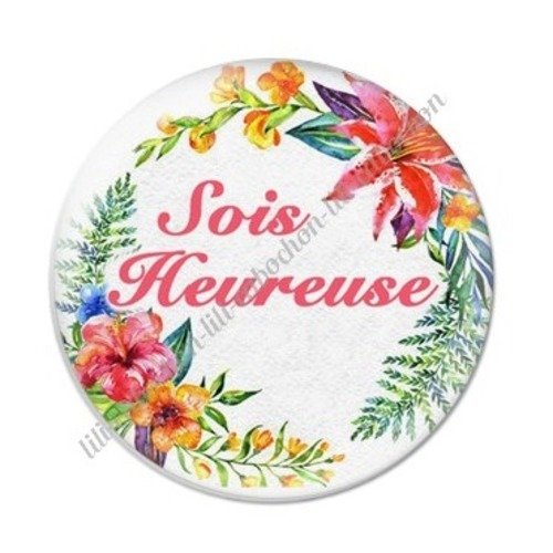 Cabochon résine à coller 25 mm maman g5