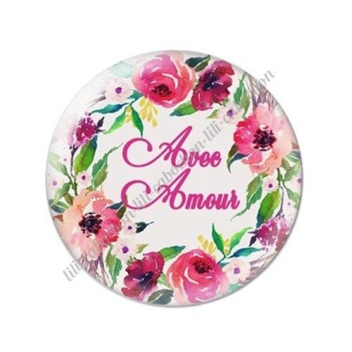 Cabochon résine à coller 25 mm maman g6