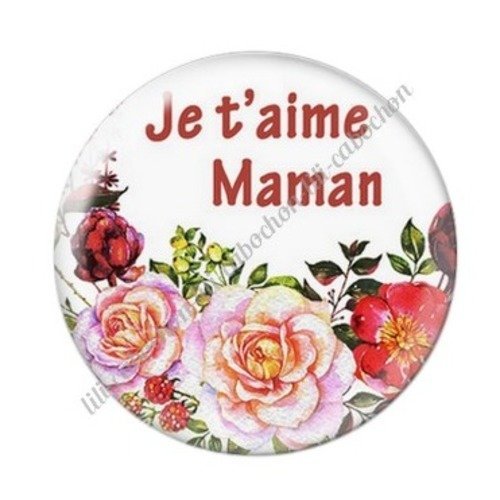 Cabochon résine à coller 25 mm maman g9
