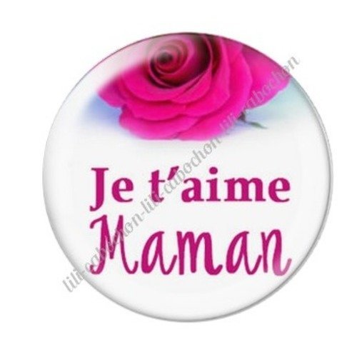 Cabochon résine à coller 25 mm maman g11