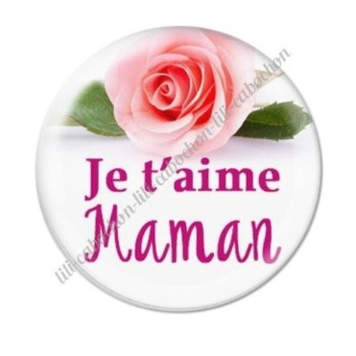 Cabochon résine à coller 25 mm maman g14