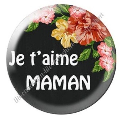 Cabochon résine à coller 25 mm maman g15