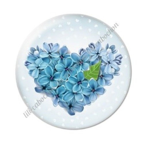 Cabochon résine à coller 25 mm maman g16 coeur