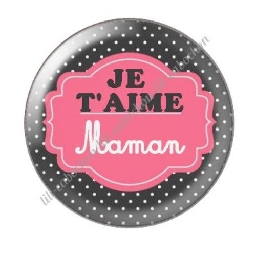 Cabochon résine à coller 25 mm maman g20