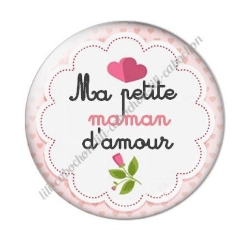 Cabochon résine à coller 25 mm maman g21