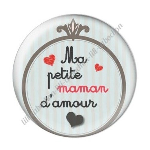 Cabochon résine à coller 25 mm maman g24