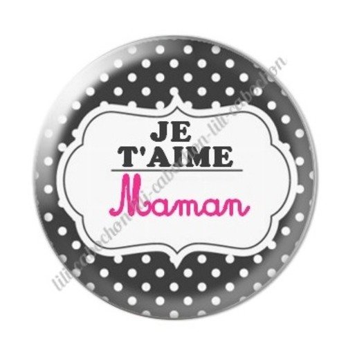 Cabochon résine à coller 25 mm maman g25