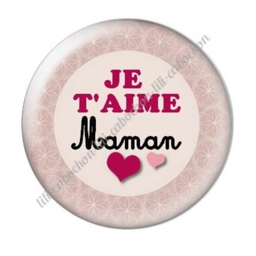 Cabochon résine à coller 25 mm maman g28