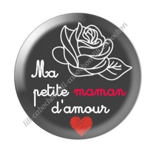 Cabochon résine à coller 25 mm maman g29