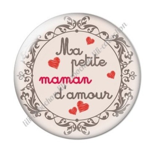 Cabochon résine à coller 25 mm maman g30