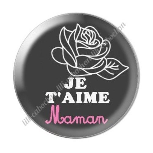 Cabochon résine à coller 25 mm maman g31