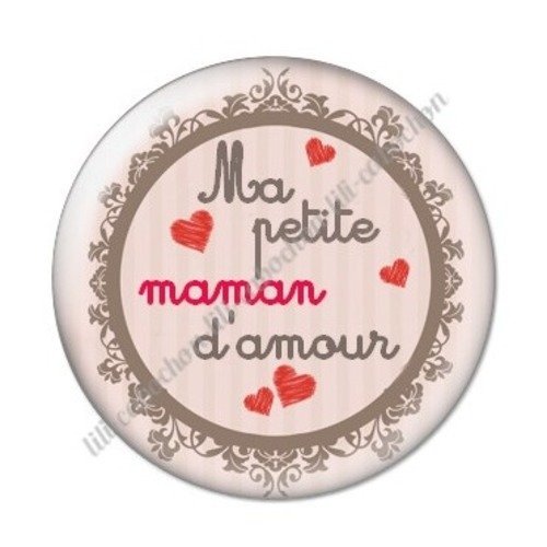 Cabochon résine à coller 25 mm maman g33