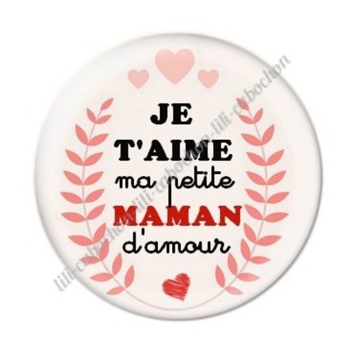 Cabochon résine à coller 25 mm maman g36