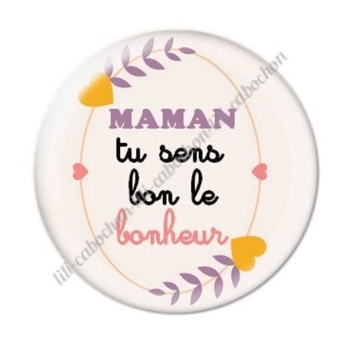 Cabochon résine à coller 25 mm maman g37