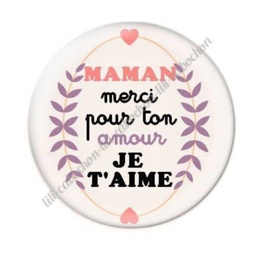 Cabochon résine à coller 25 mm maman g41