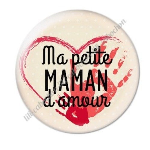 Cabochon résine à coller 25 mm maman g45