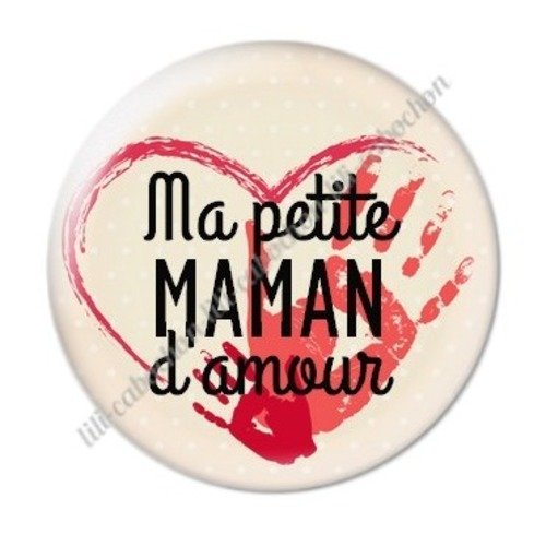 Cabochon résine à coller 25 mm maman g46