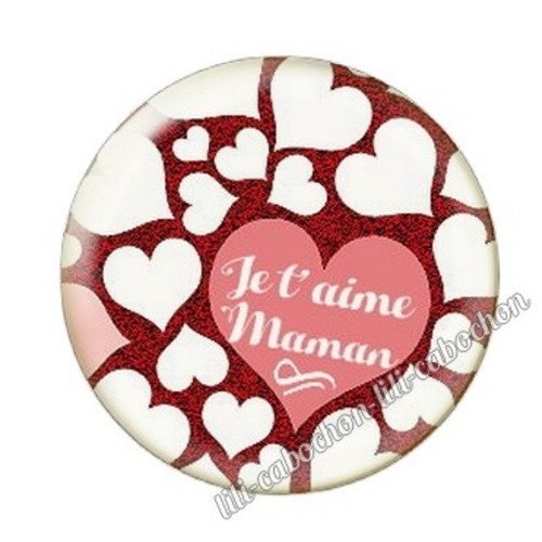 Cabochon résine à coller 25 mm maman h11