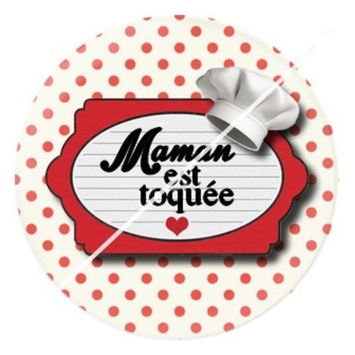 Cabochon résine à coller 25 mm maman i10