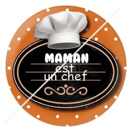 Cabochon résine à coller 25 mm maman i13