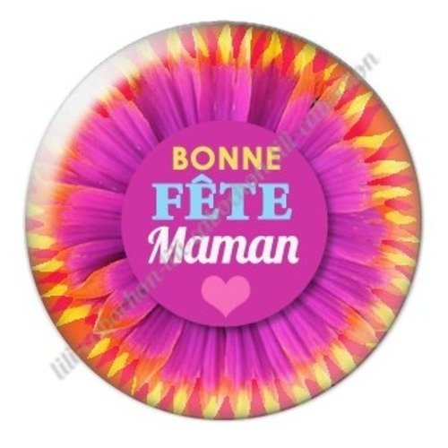 Cabochon résine à coller 25 mm maman j6