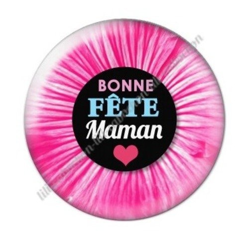 Cabochon résine à coller 25 mm maman j7