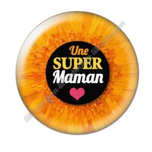 Cabochon résine à coller 25 mm maman j9