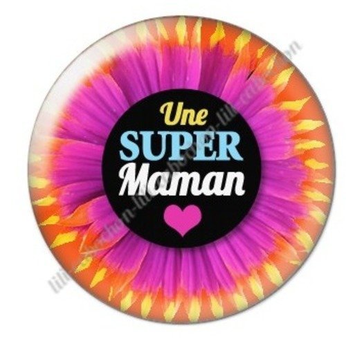 Cabochon résine à coller 25 mm maman j11