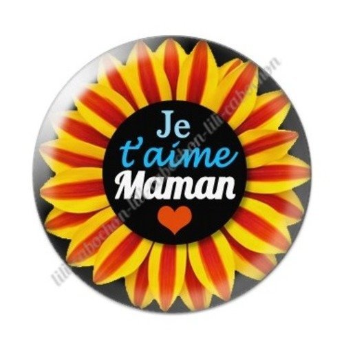 Cabochon résine à coller 25 mm maman j13
