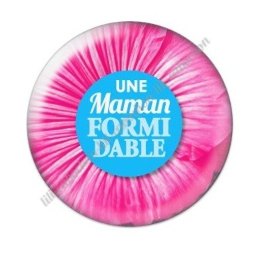 Cabochon résine à coller 25 mm maman j14