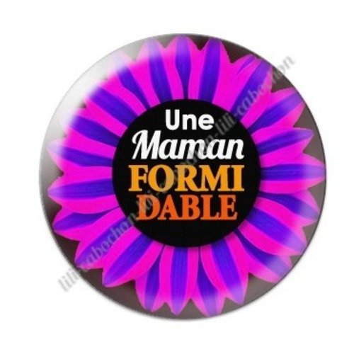 Cabochon résine à coller 25 mm maman j15